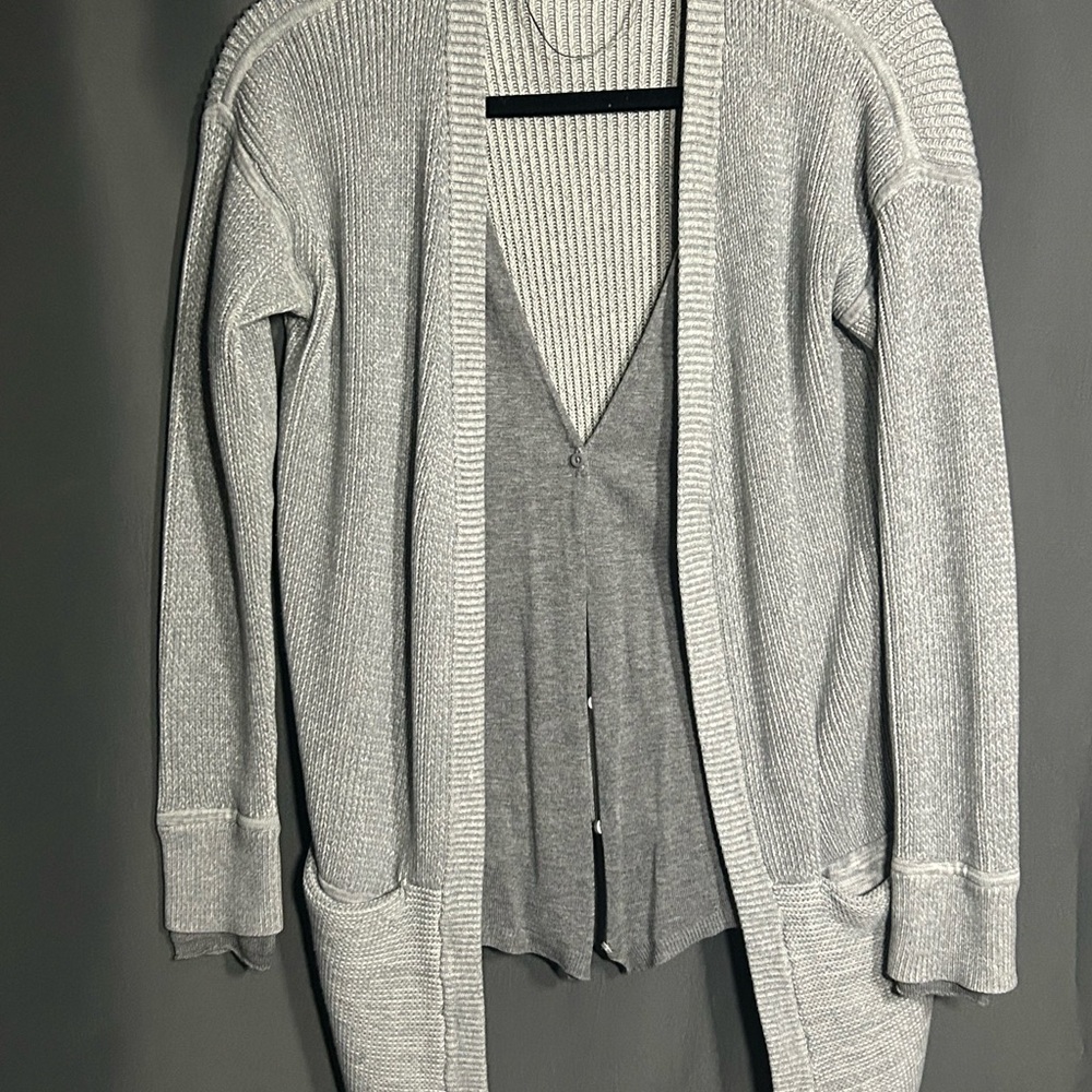 lululemon athletica Gray Cardigan Sweater